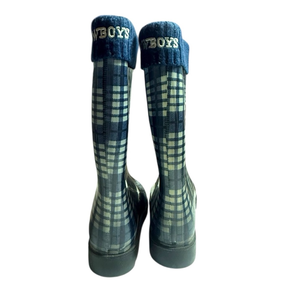 Dallas Cowboys Plaid Rain Boots Size Medium (Women's 7/8) - Picture 3 of 11